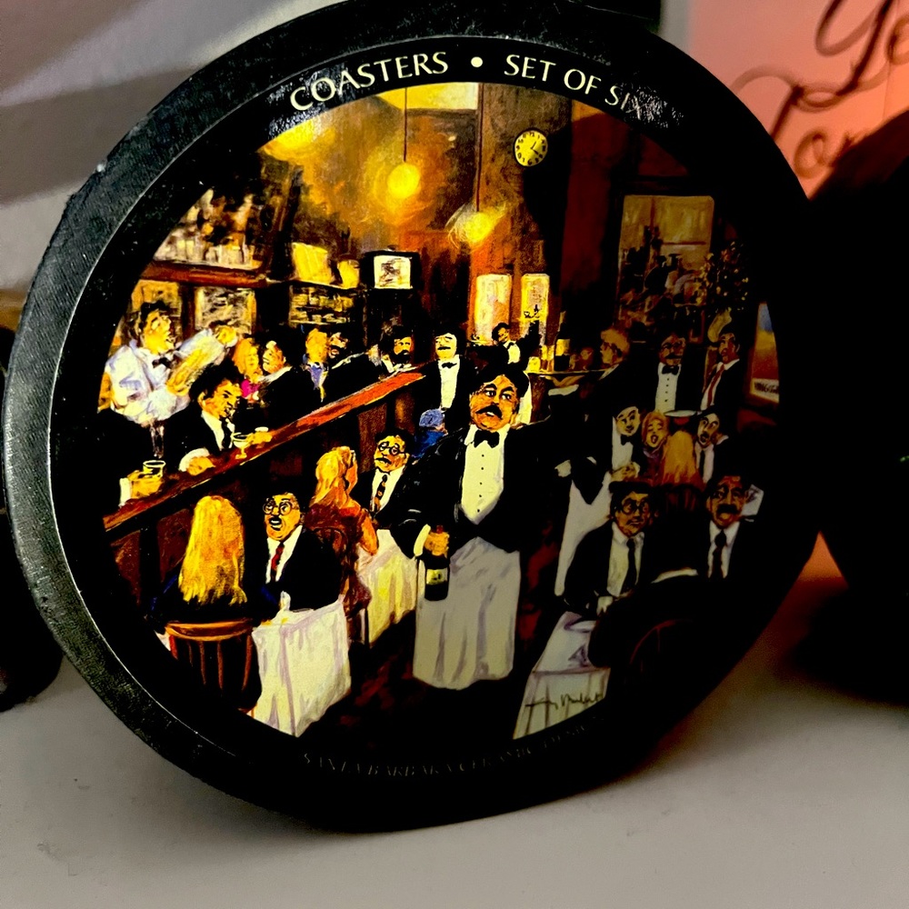 Santa Barbara Ceramic Design Micheal Godard 6 piece Coasters. New